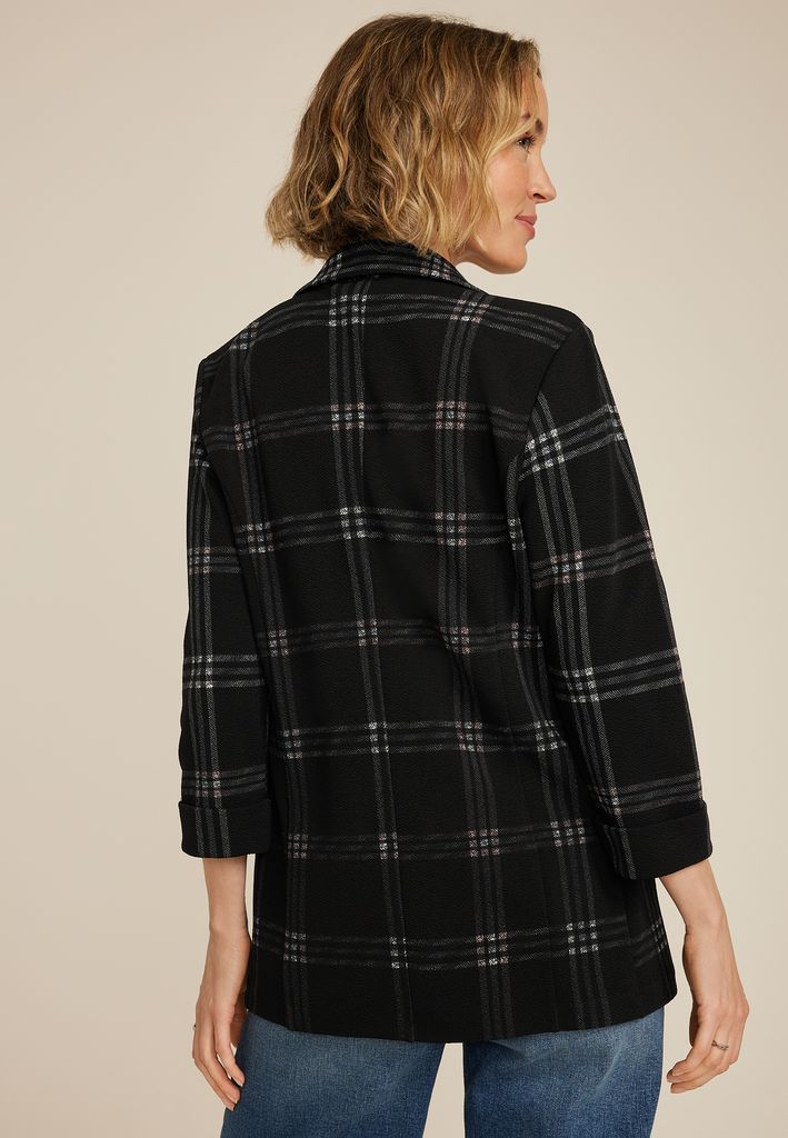 Plaid Versa 3/4 Sleeve Blazer - Image 2