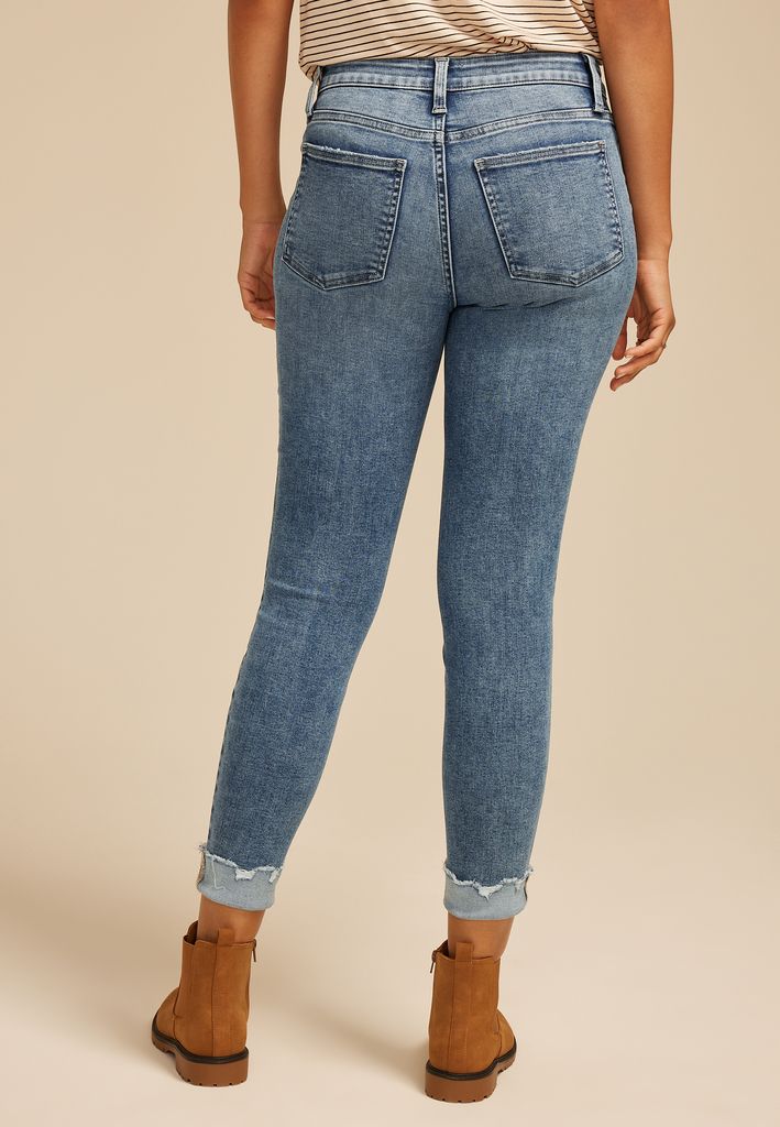 m jeans by maurices™ Cool Comfort Mid Rise Backed Ripped Ankle Jegging - Image 2