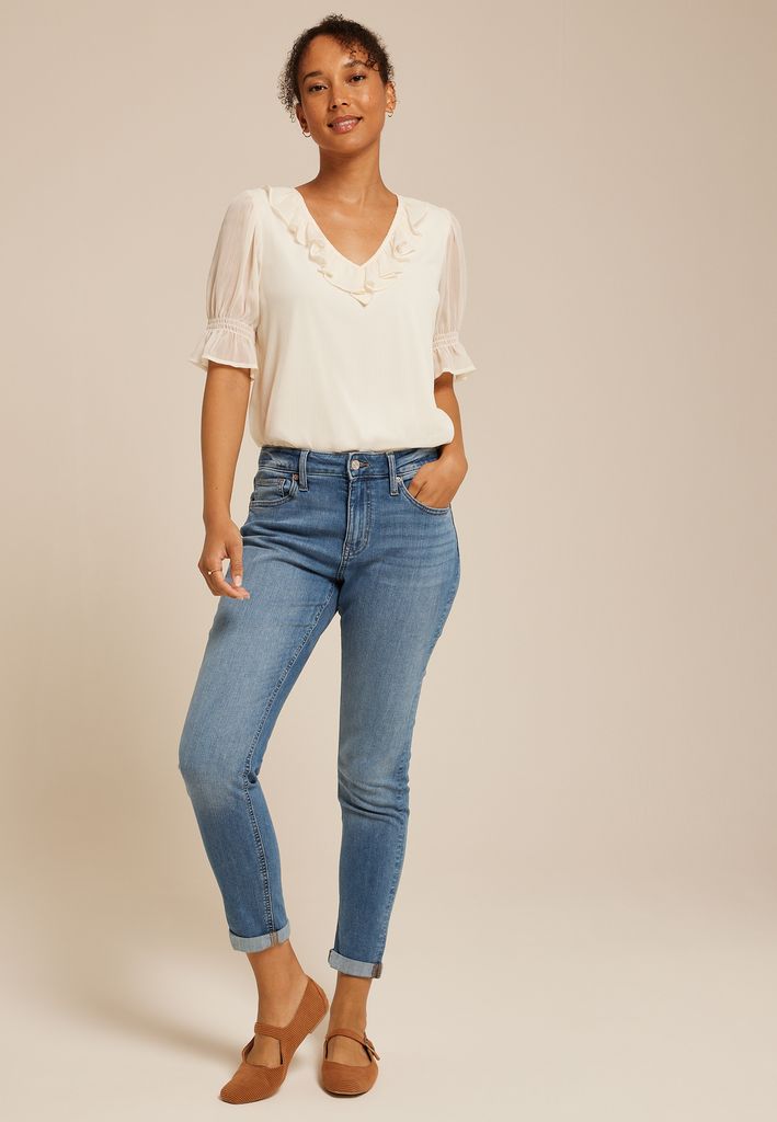 m jeans by maurices™ Classic High Rise Tapered Jean