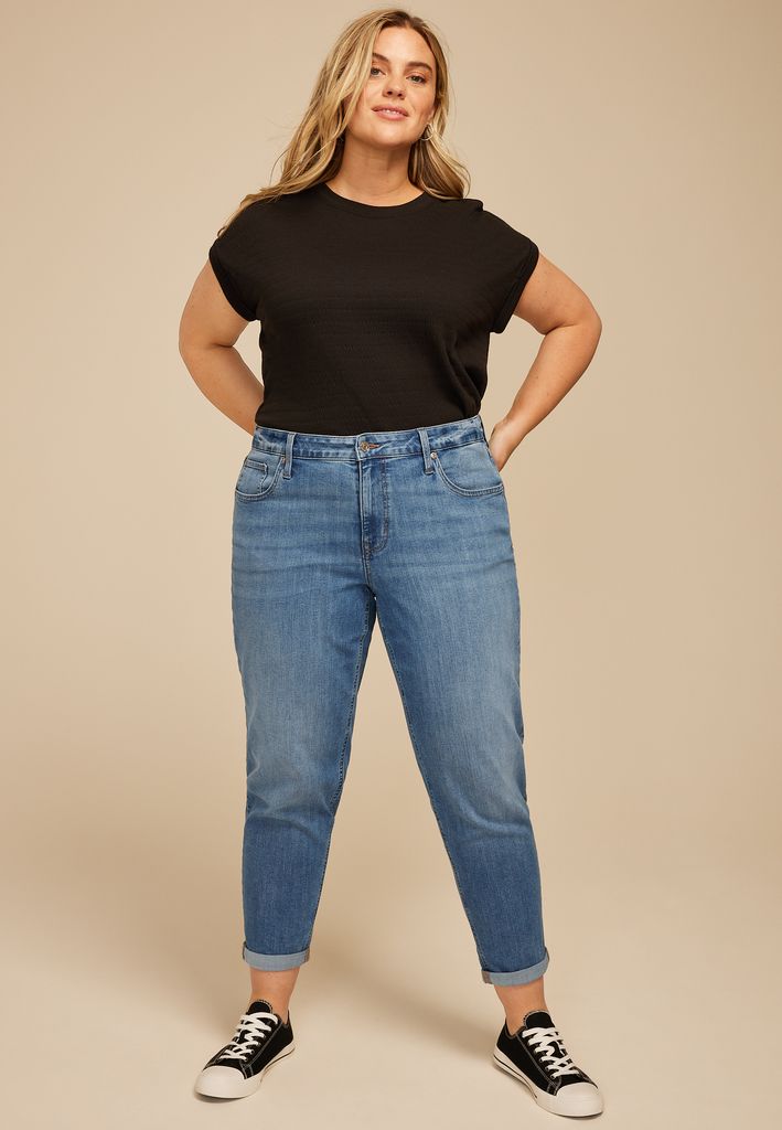Plus Size m jeans by maurices™ High Rise Tapered Jean - Image 3