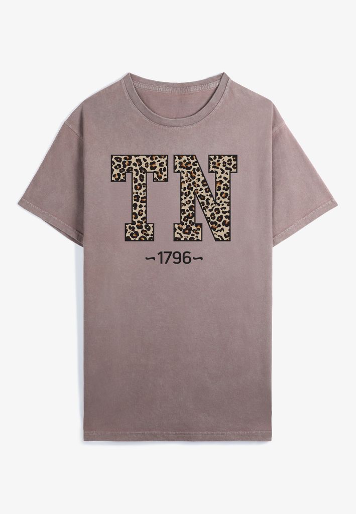 Plus Size Leopard State Relaxed Graphic Tee