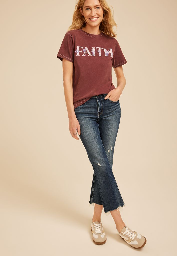 Floral Faith Relaxed Graphic Tee - Image 3