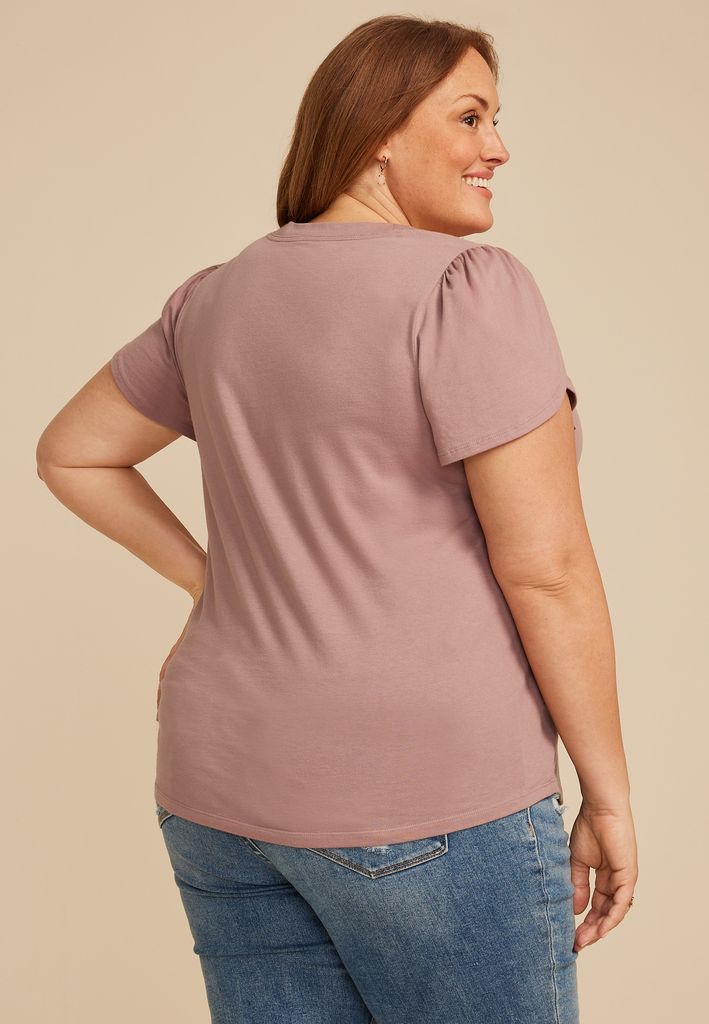 Plus Size 24/7 Holland Tulip Sleeve Tee - Image 2