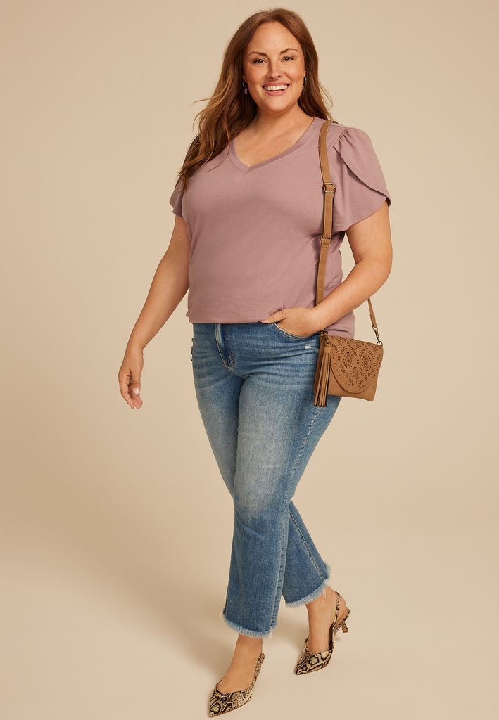 Plus Size 24/7 Holland Tulip Sleeve Tee - Image 3