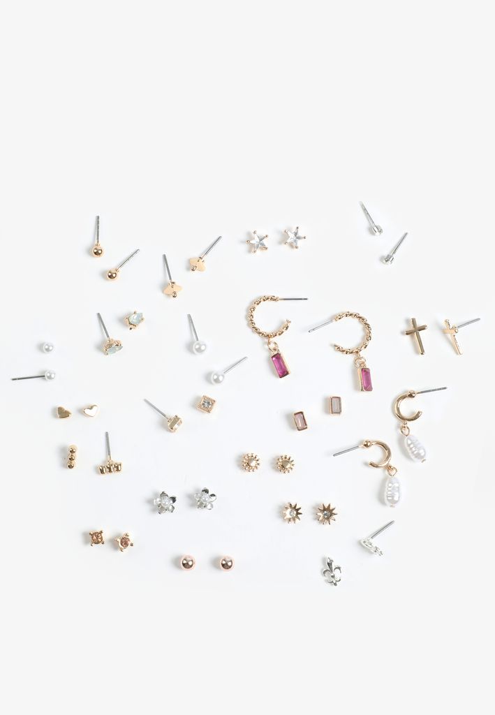 20 Pack Mixed Metals Earring Set - Image 2