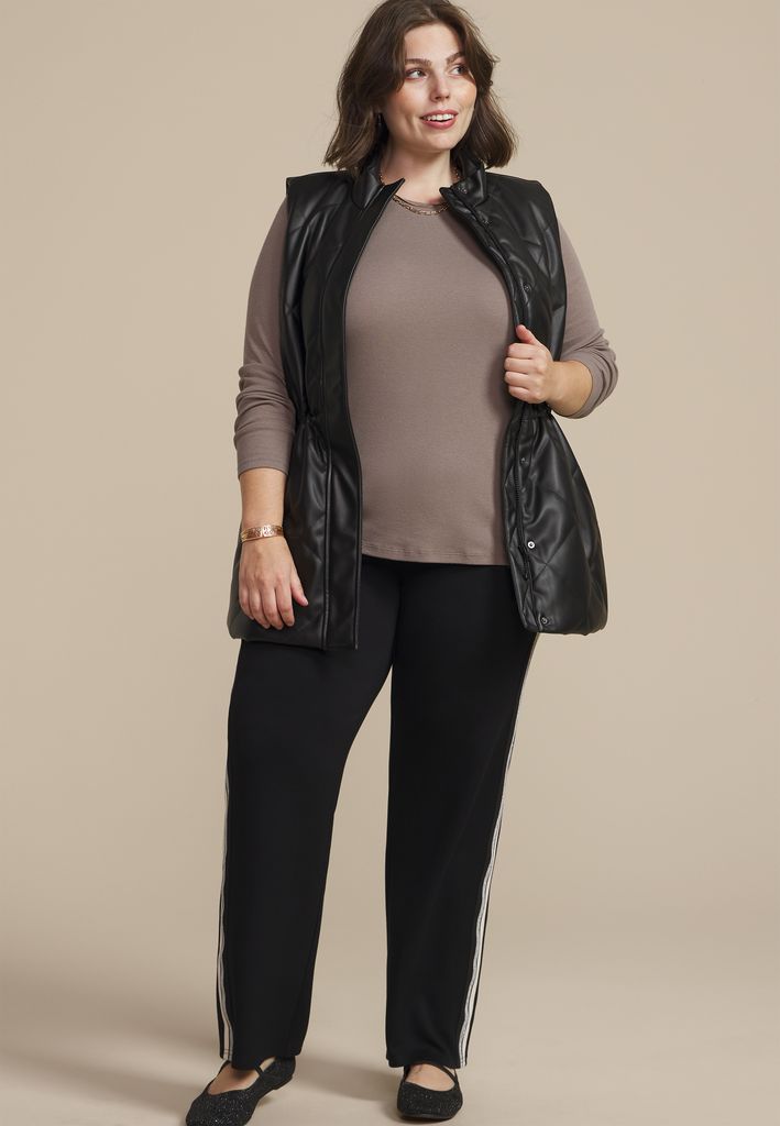 Plus Size 24/7 Ada Ribbed Long Sleeve Tee - Image 3