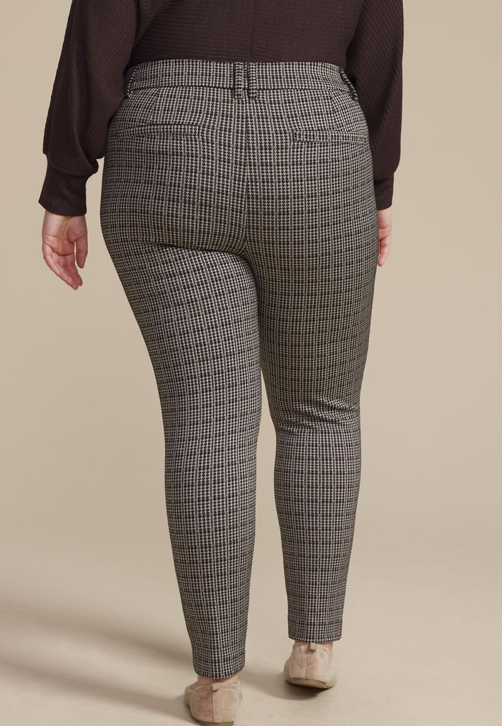 Plus Size Houndstooth Ponte Skinny Pant - Image 2