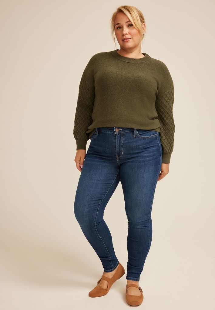 Plus Size Everflex™ Dark High Rise Super Skinny Jean - Image 3