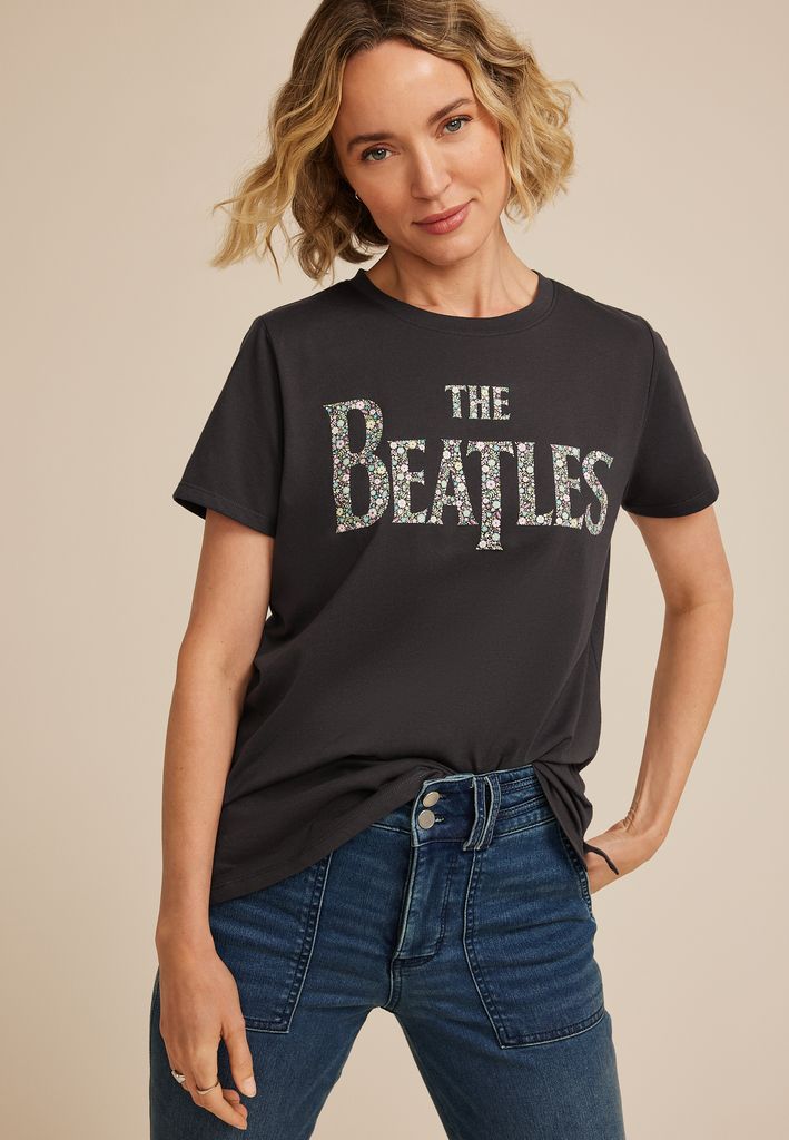 The Beatles Floral Classic Fit Graphic Tee - Image 3