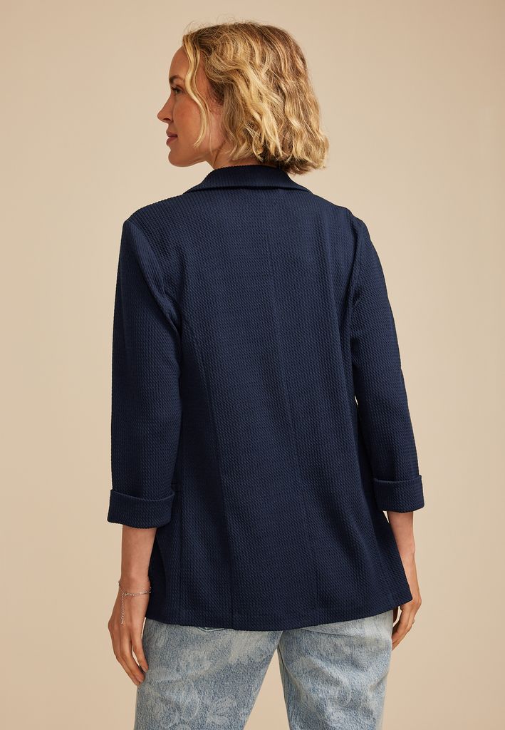 Textured Versa Open Front Blazer - Image 2