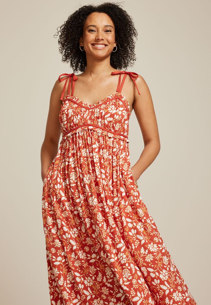 Band Of The Free Sweetheart Neck Midi Dress - Image 3
