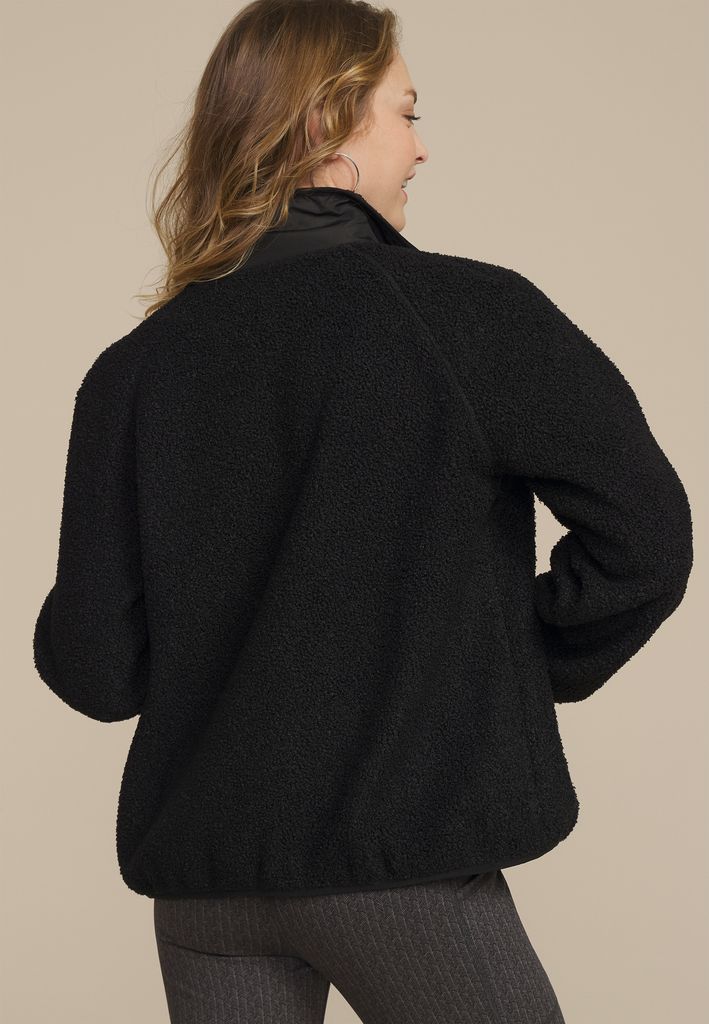 Sherpa Snap Button Front Jacket - Image 2