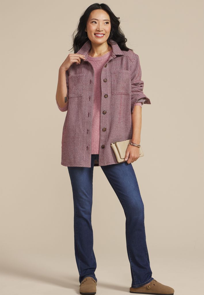Herringbone Chevron Shacket - Image 3