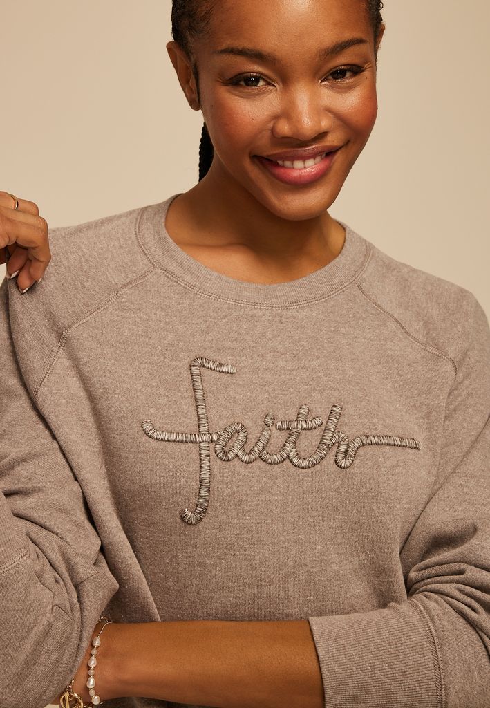 Faith Embroidered Relaxed Sweatshirt - Image 3