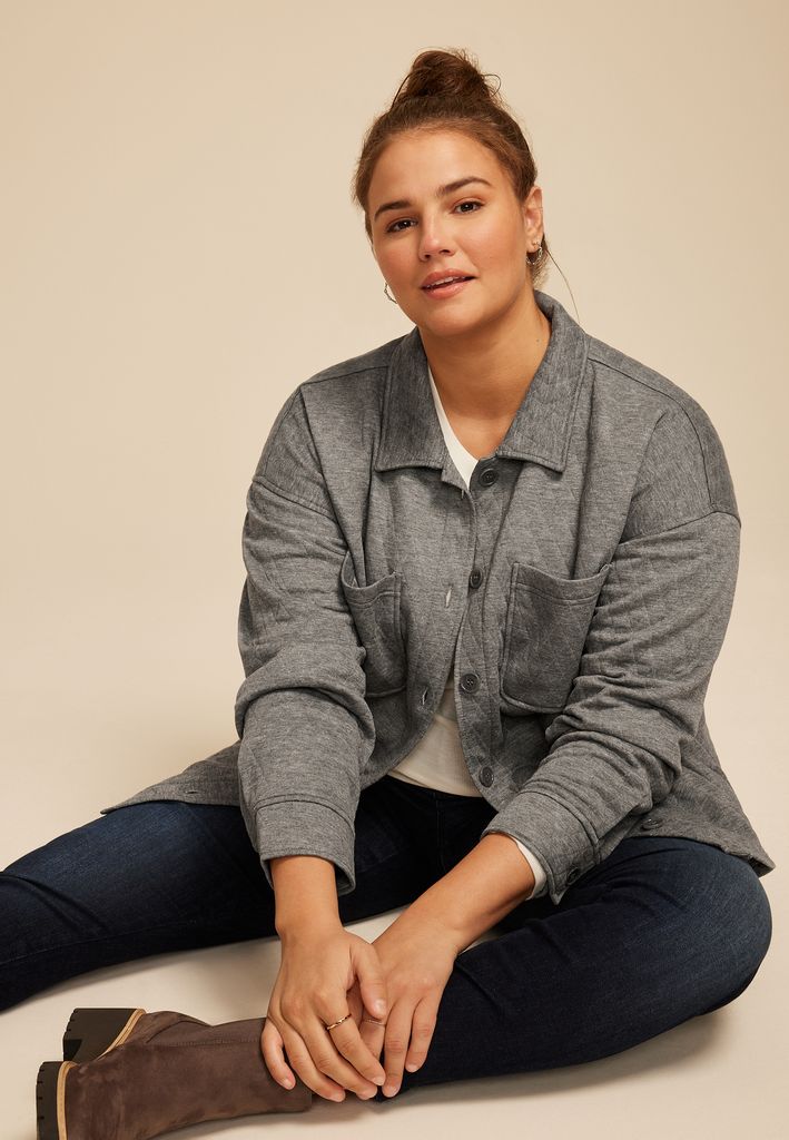 Plus Size Quilted Shacket - Image 3