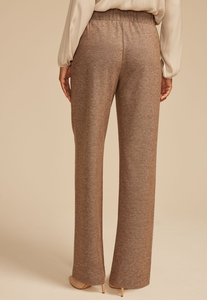Tweed Knit High Rise Wide Leg Pant - Image 2