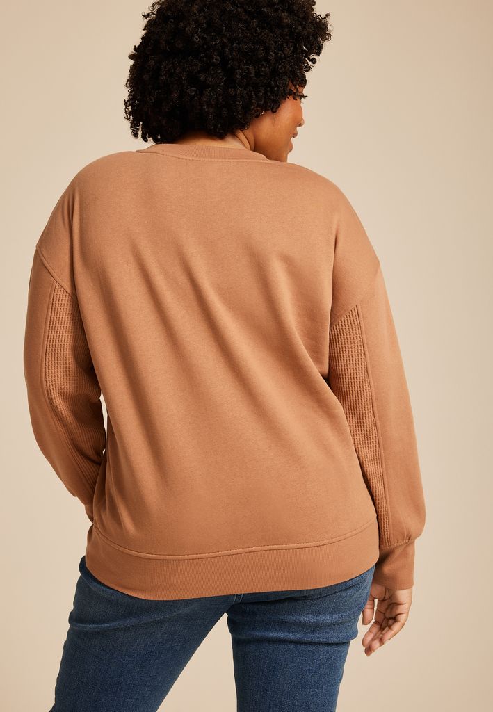 Plus Size Choose Happy Relaxed Fit Sweatshirt - Image 2