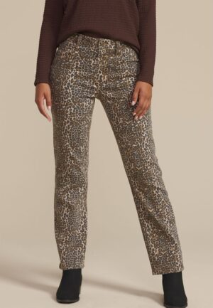 m jeans by maurices™ High Rise Leopard Straight Jean