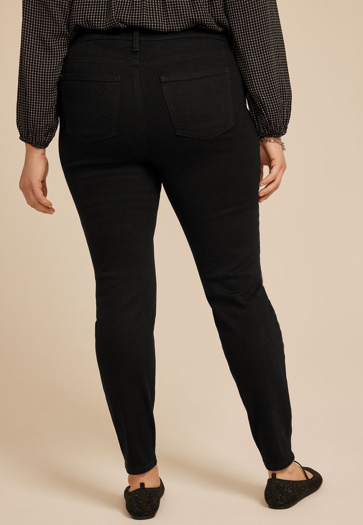 Plus Size Black Mid Rise Jegging - Image 2