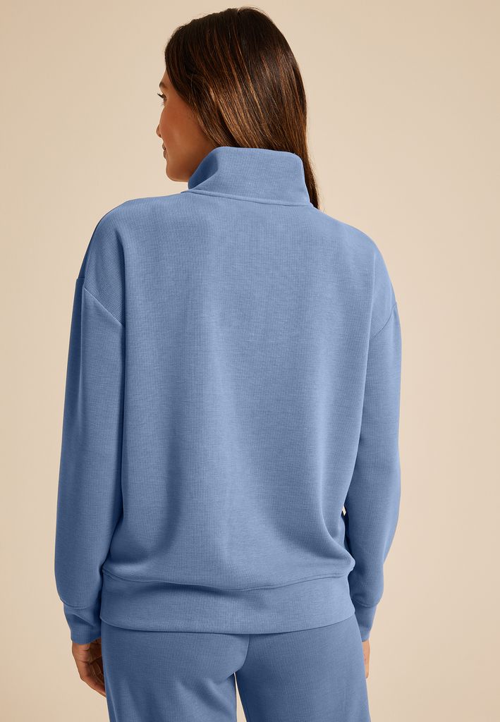 Scuba Knit Quarter Zip Sweatshirt - Image 2