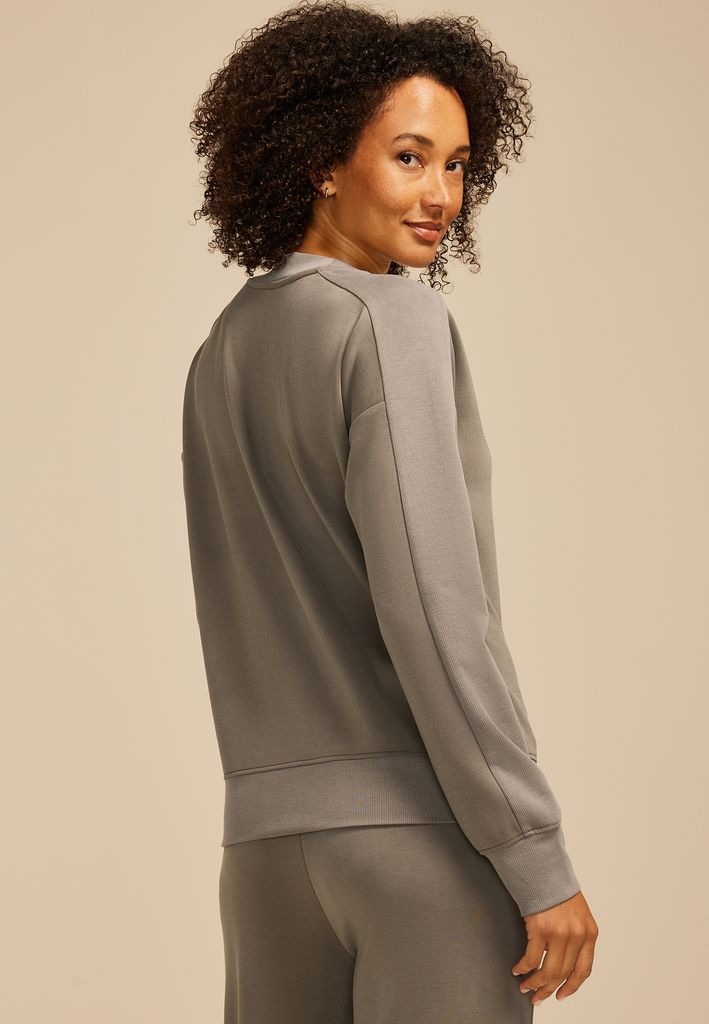 Scuba Knit V Neck Sweatshirt - Image 2