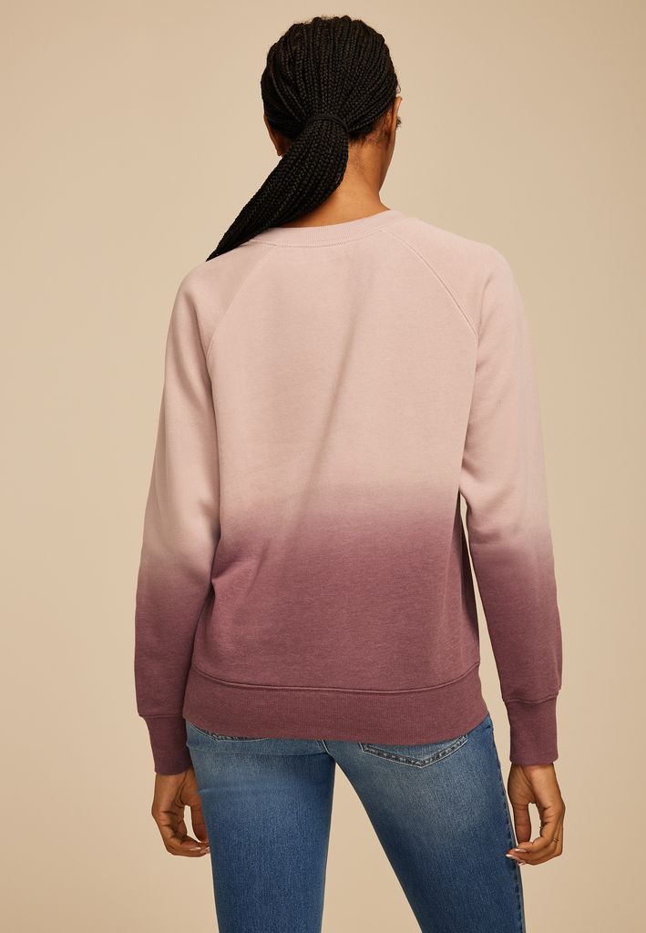 Mauve Dip Dye Relaxed Fit Sweatshirt - Image 2