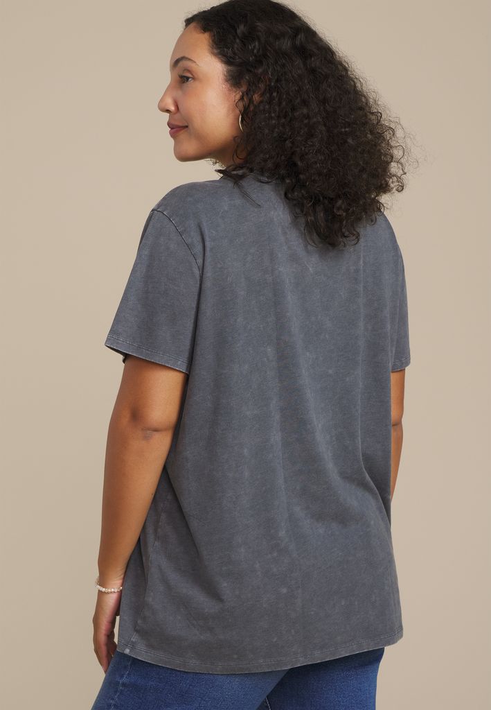 Plus Size Star Lightning Bolt Oversized Fit Graphic Tee - Image 2