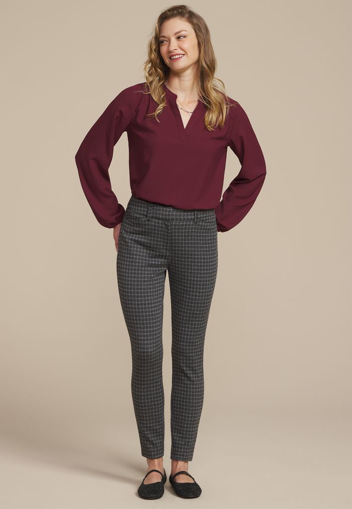 Windowpane Ponte Skinny Pant - Image 3