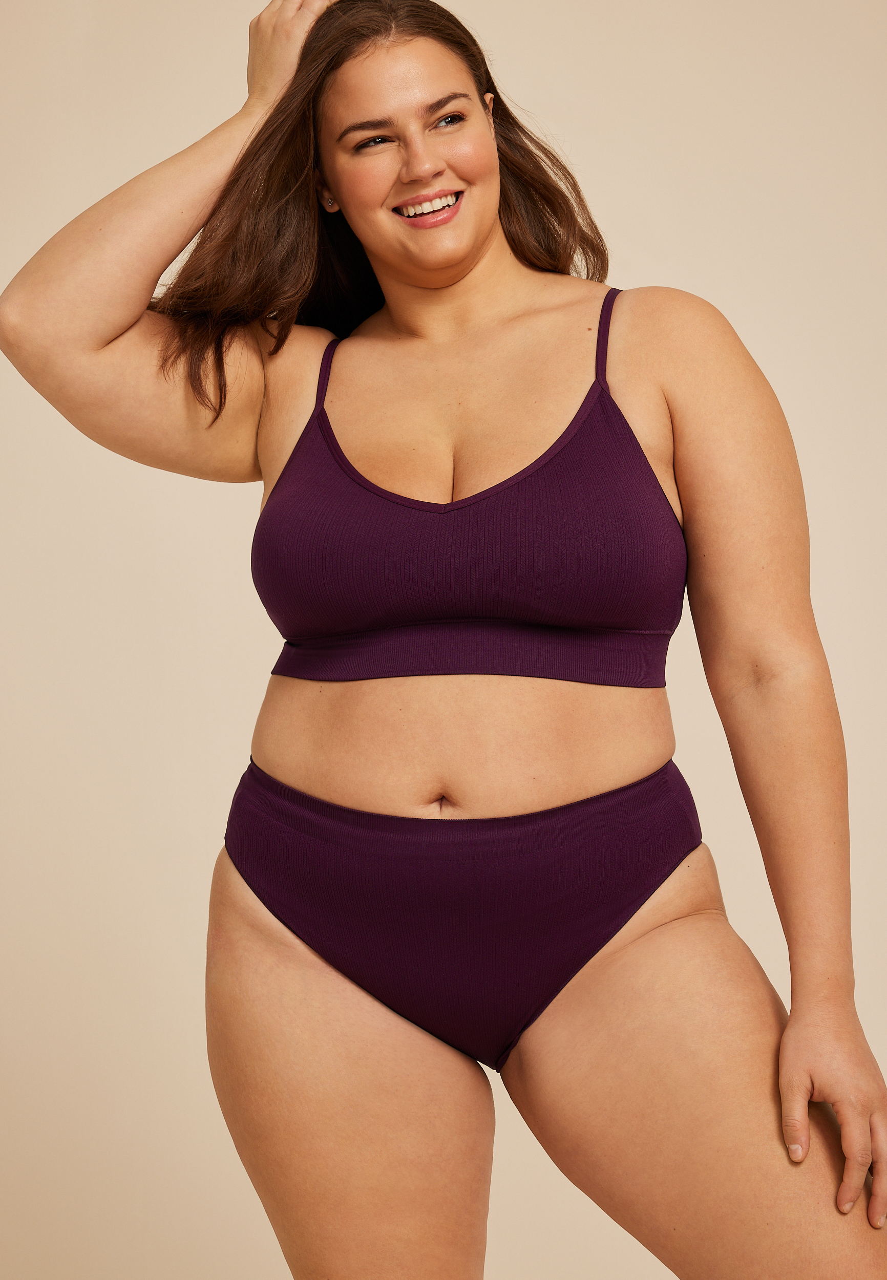 True Stretch Cable Knit Seamless Bikini Panty - Image 3