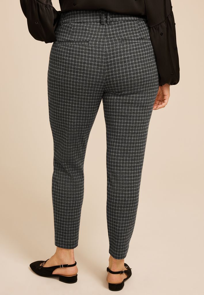 Plus Size Windowpane Ponte Skinny Pant - Image 2