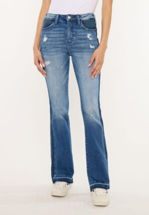 KanCan™ High Rise Released Hem Inset Bootcut Jeans