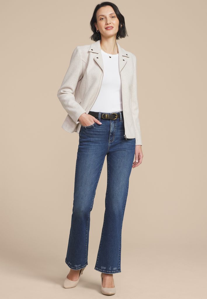 Flying Monkey™ Dark High Rise Destructed Hem Slim Boot Jean - Image 3