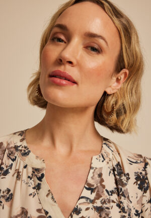 Brown Faux Leather Wrapped Drop Earrings