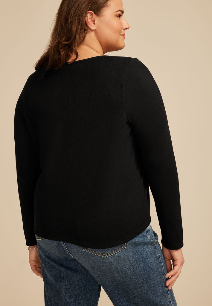 Plus Size Double Front Tie Cardigan - Image 2