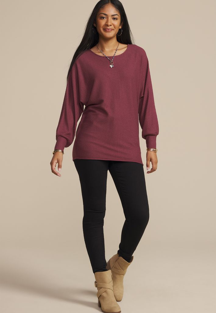 24/7 Dakota Horizontal Ribbed Dolman - Image 3