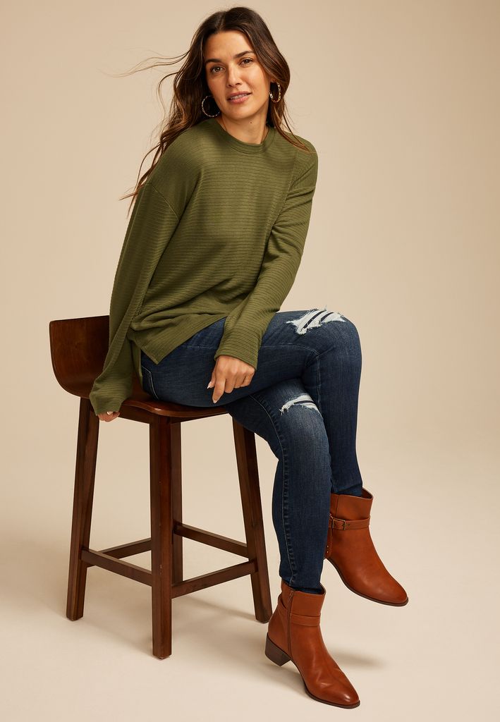 24/7 Ottoman Rib Long Sleeve Tee - Image 3