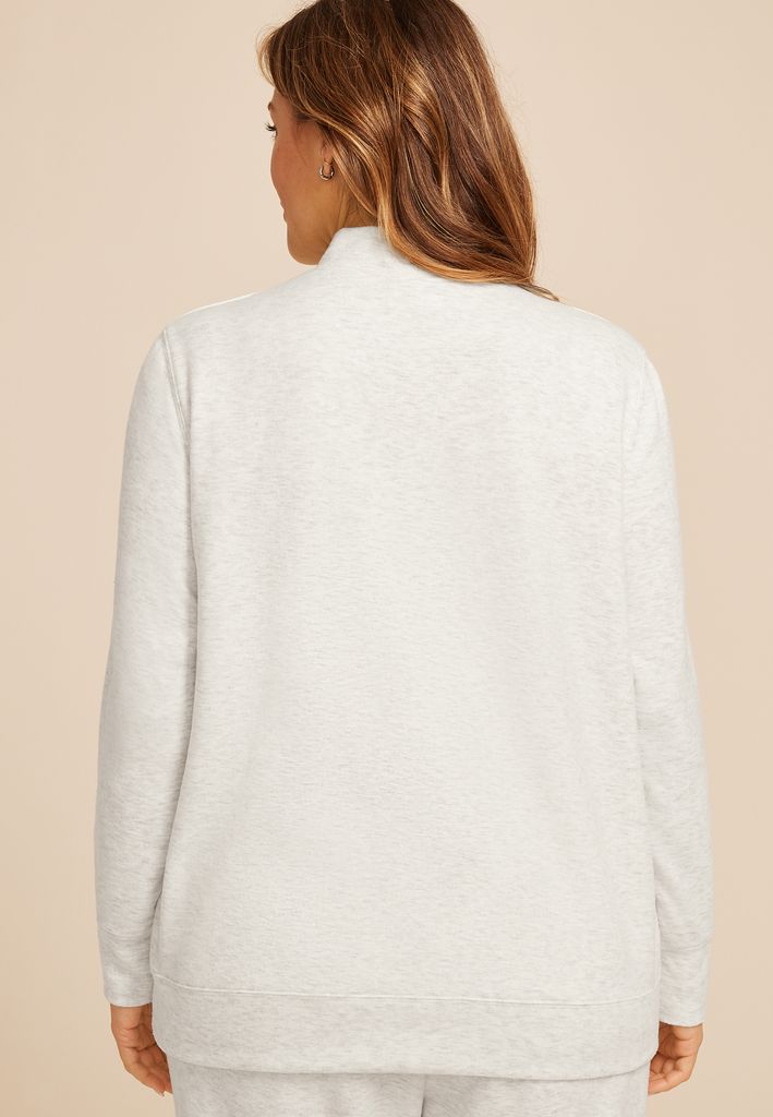 Plus Size Dream Fleece Mock Neck Sweatshirt - Image 2