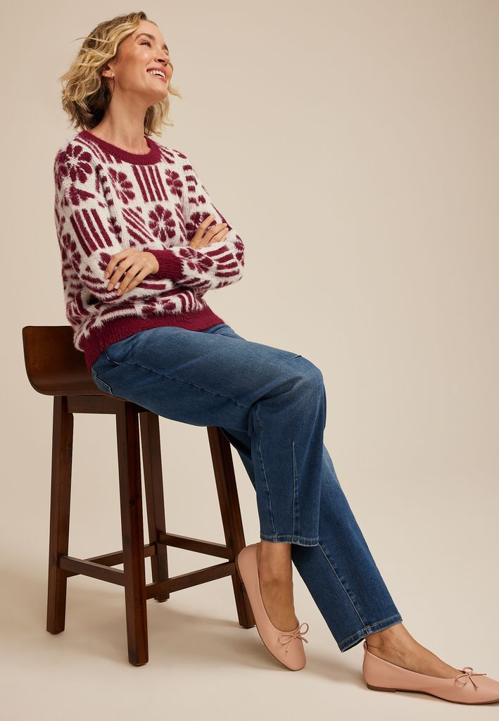Fuzzy Geometric Sweater - Image 3