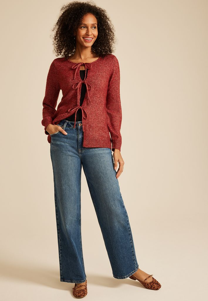 Bow Tie Front Cardigan - Image 3