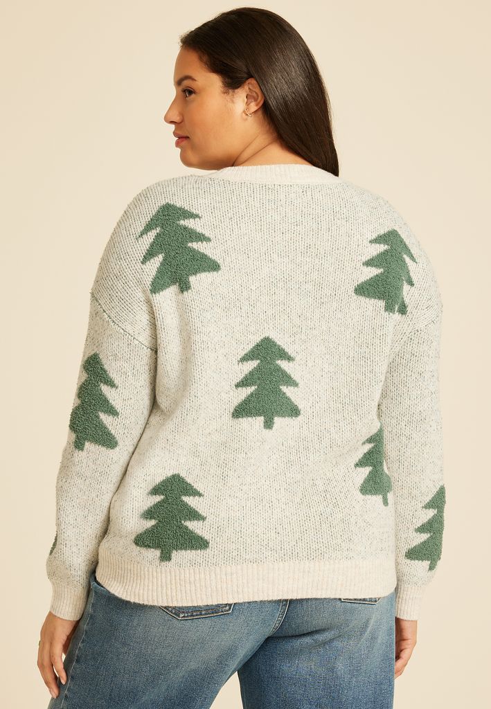 Plus Size Evergreen Teddy Knit Sweater - Image 2