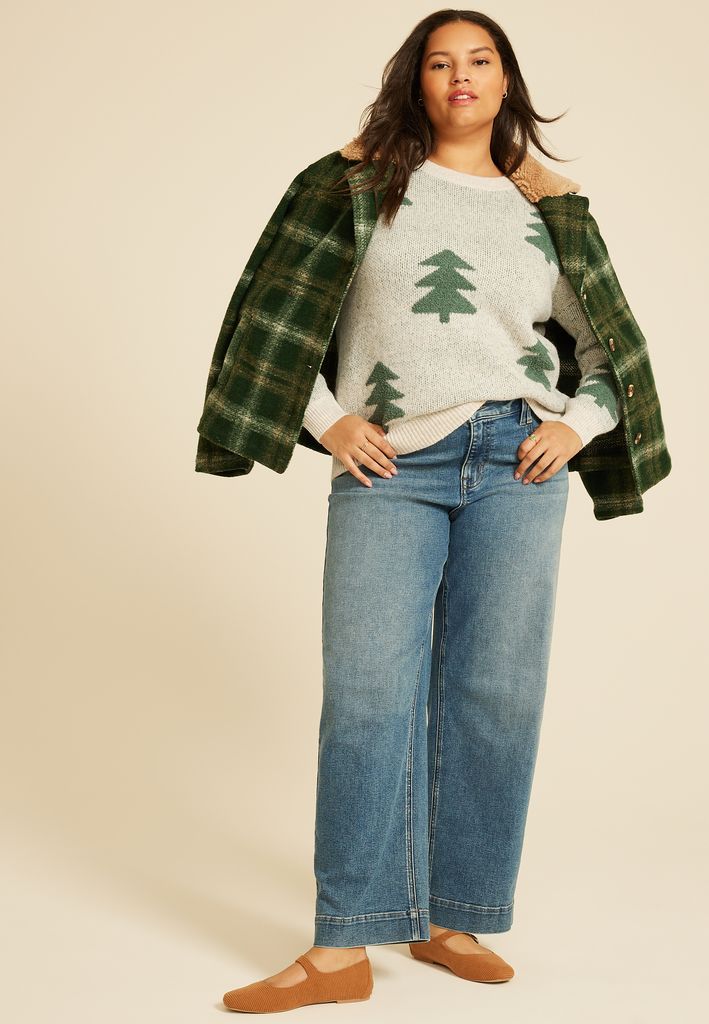 Plus Size Evergreen Teddy Knit Sweater - Image 3