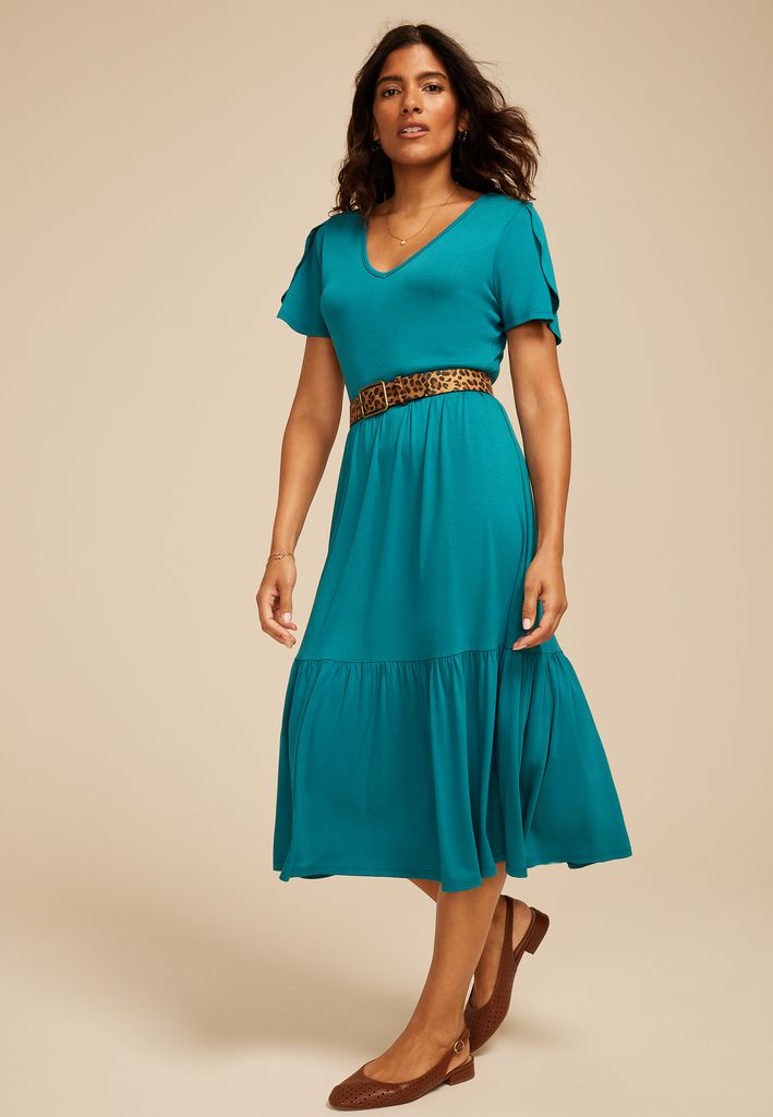 24/7 Tulip Sleeve Midi Dress - Image 3