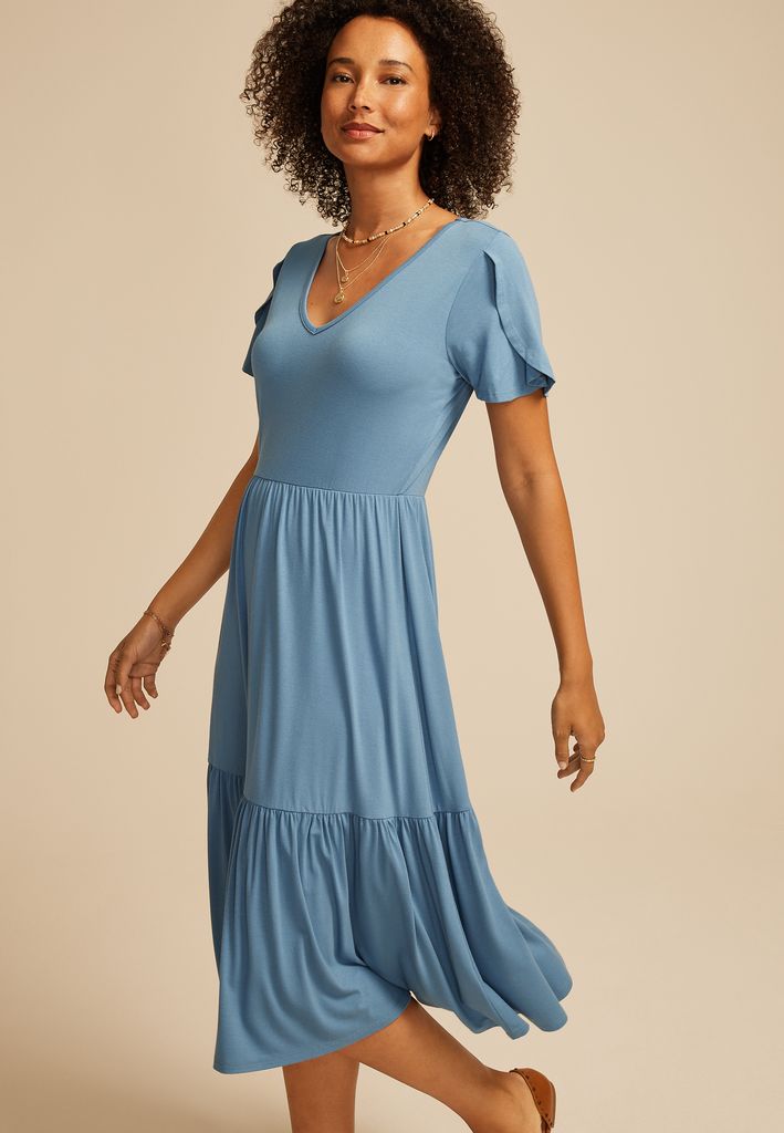 24/7 Tulip Sleeve Midi Dress - Image 3