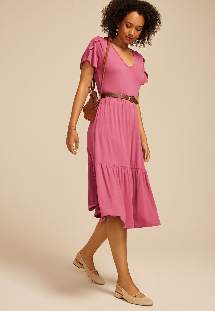 24/7 Tulip Sleeve Midi Dress - Image 3