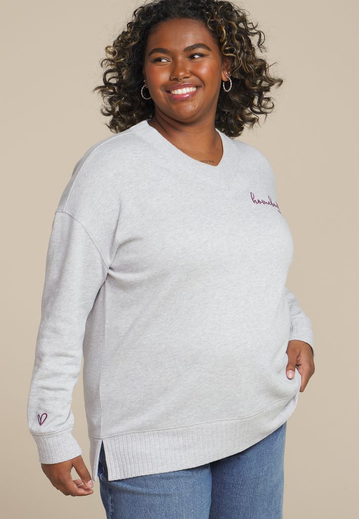 Plus Size Willowsoft Homebody Relaxed Fit Sweatshirt