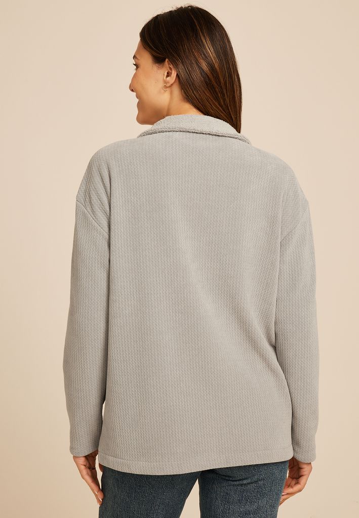 Cozy Textured Shacket - Image 2