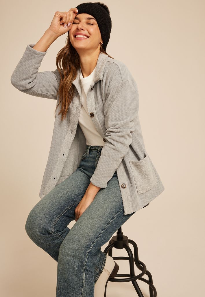 Cozy Textured Shacket - Image 3
