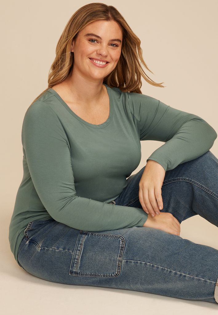 Plus Size 24/7 Kennedy Long Sleeve Tee - Image 3