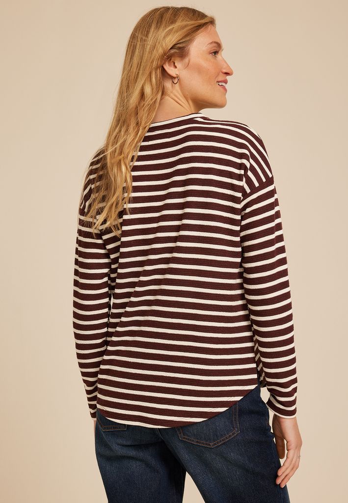 24/7 Clara Long Sleeve Seersucker Tee - Image 2