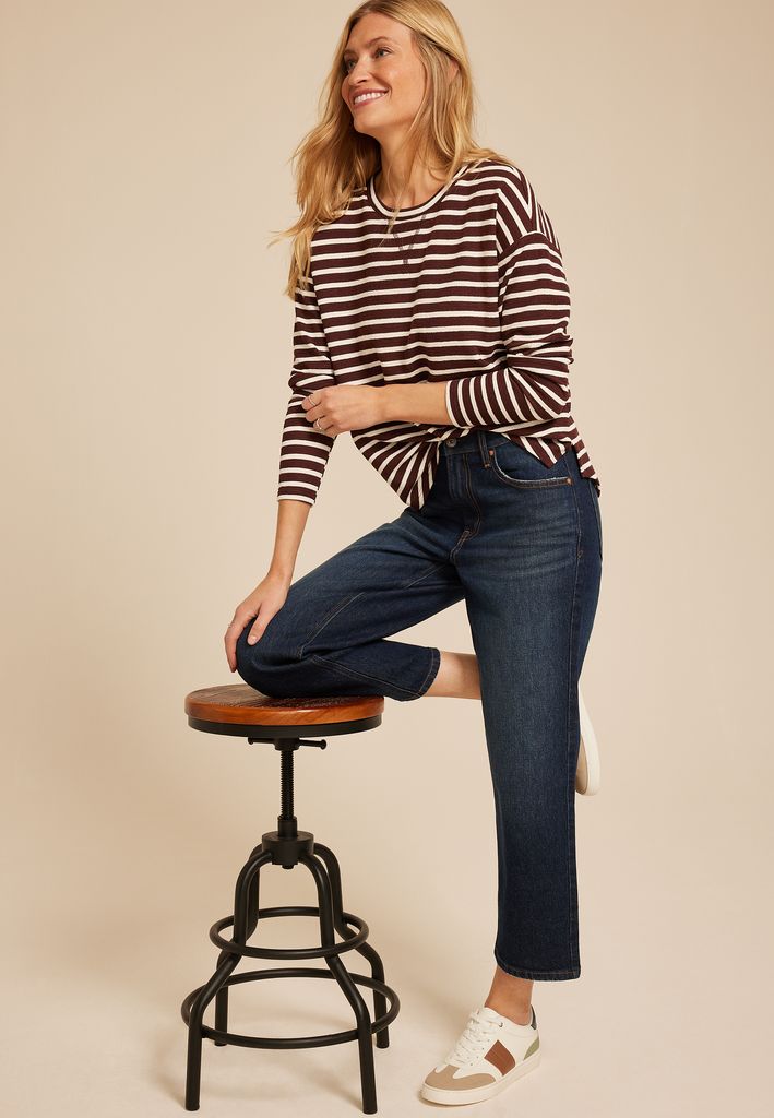 24/7 Clara Long Sleeve Seersucker Tee - Image 3